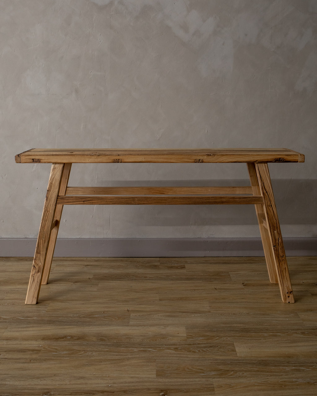 Cypress Console Table With Rivets The Vintage Rug Shop
