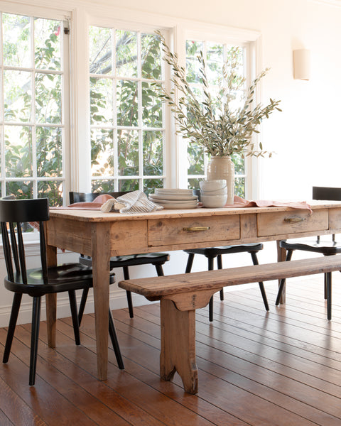Antique Italian Farm Table – The Vintage Rug Shop