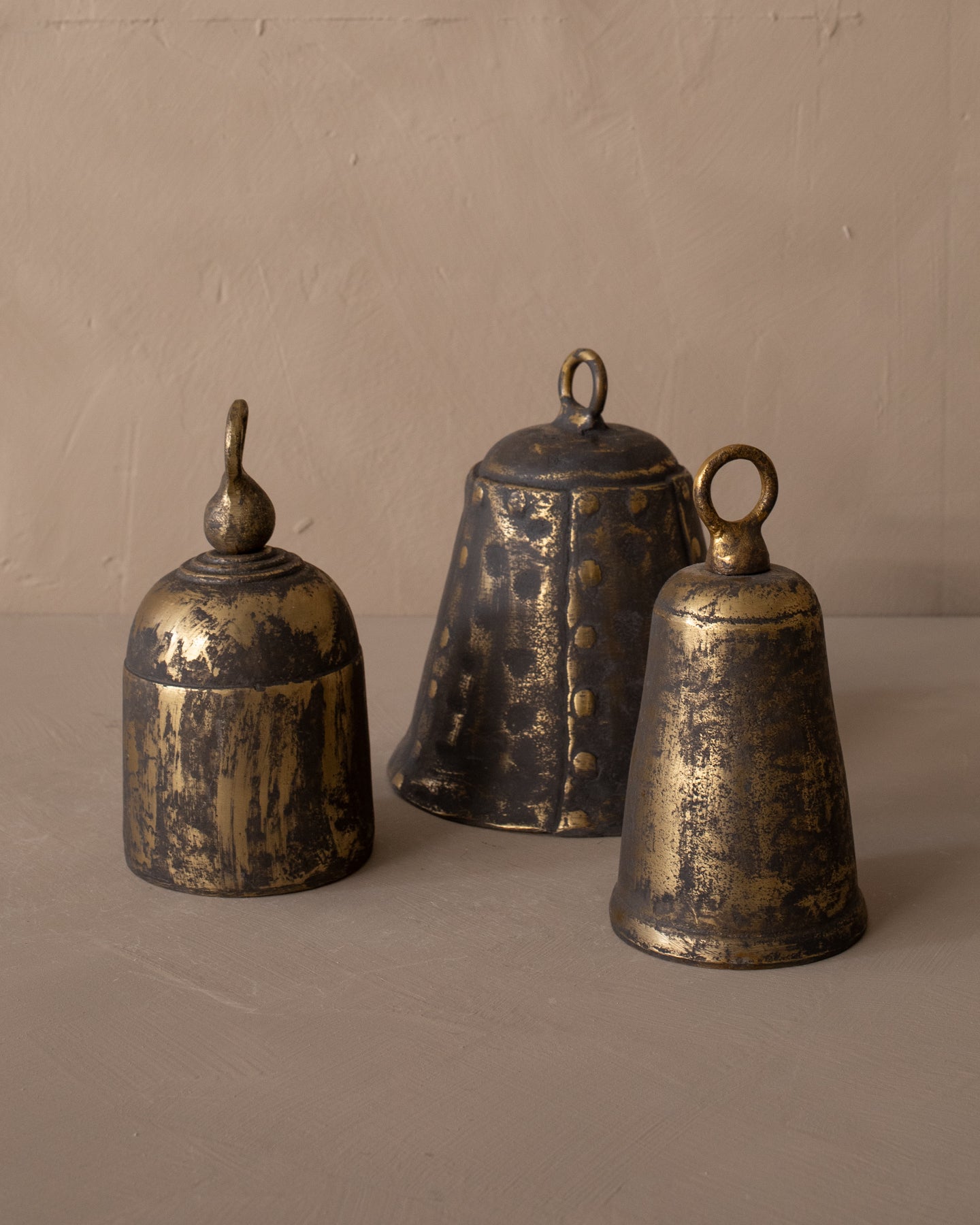 Antiqued Brass Bells – The Vintage Rug Shop