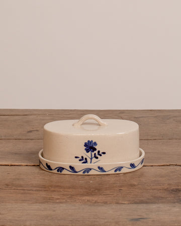 Delft Floral Butter Dish