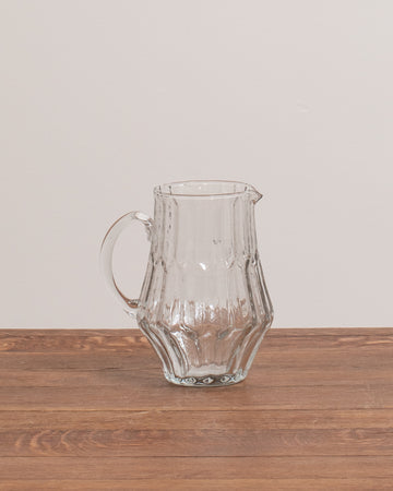 Faceted Glass Pitcher