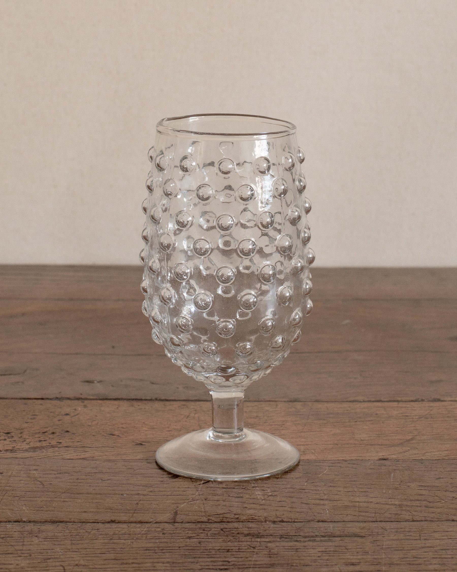 Hobnail Stemmed Glass – The Vintage Rug Shop