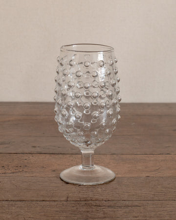 Hobnail Stemmed Glass