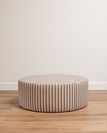 Monterey Round Ottoman - Bodrum Stripe