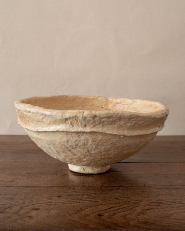 Paper Mache Footed Bowl