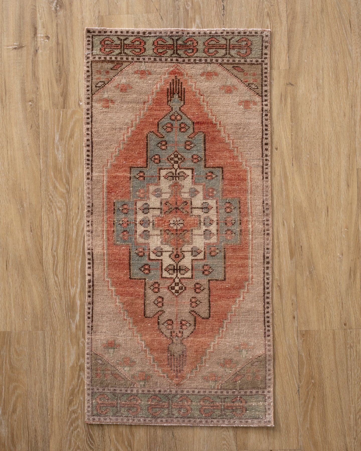 Pair Turkish Rugs 2x3 Oushak Rug Small Vintage Rug Set of 