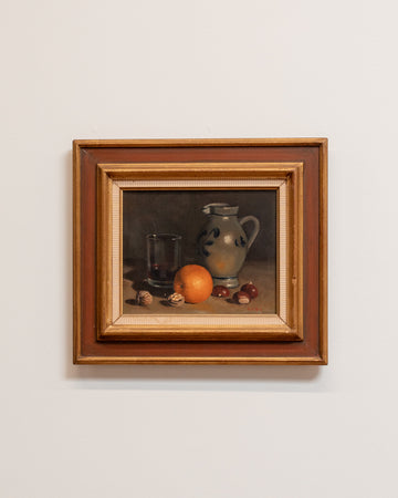 Vintage Still Life with citrus and chestnuts