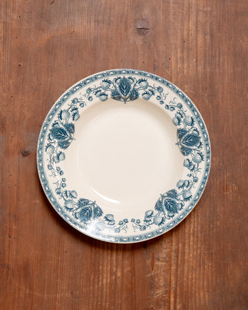 Vintage Transferware Salad Bowl - Strawberry Vines