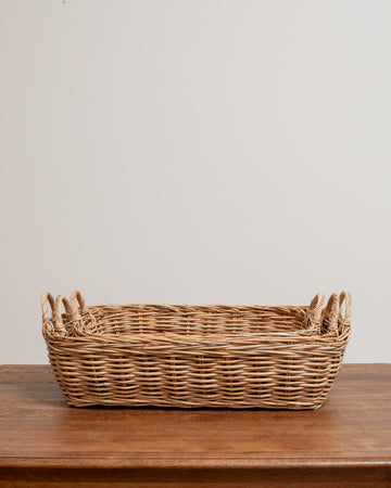 Willow Rattan Low Baskets