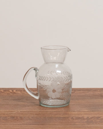 Wisteria Etched Pitcher