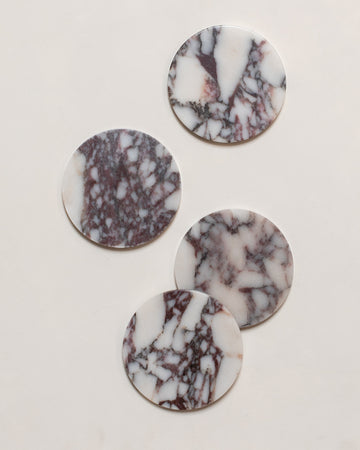 Calacatta Viola Marble Coasters (S/4)