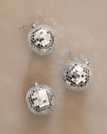 Holiday Party Disco Ball Ornaments S/6