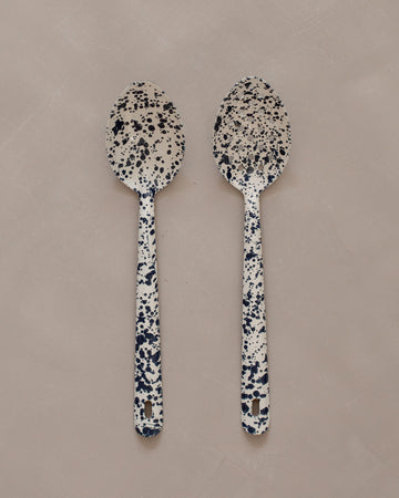 Indigo Splatterware Spoons S/2