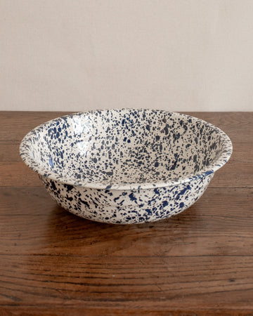 Indigo Splatterware Serving Bowl
