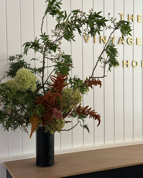 Black Leather Wrapped Vase – The Vintage Rug Shop