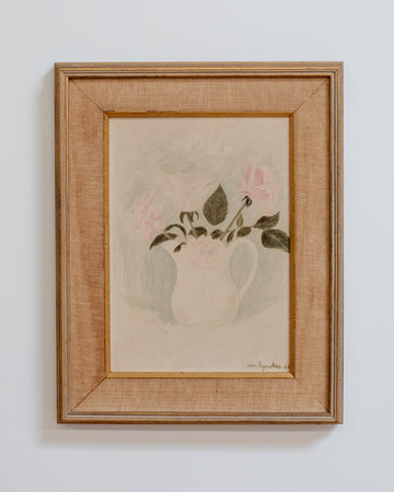 Blush Roses Vintage Still Life