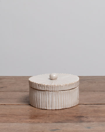Ribbed Stoneware Canister