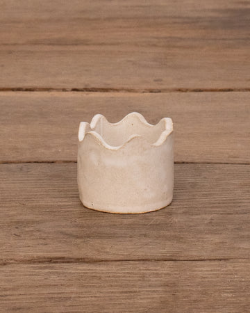 Scallop Stoneware Match Holder