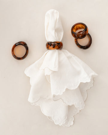 Tortoise Napkin Rings S/4