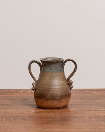 Vintage Pottery Vase with Handles