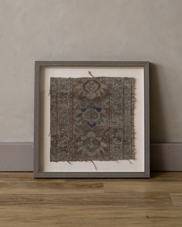 Framed Antique Rug Fragment VIII