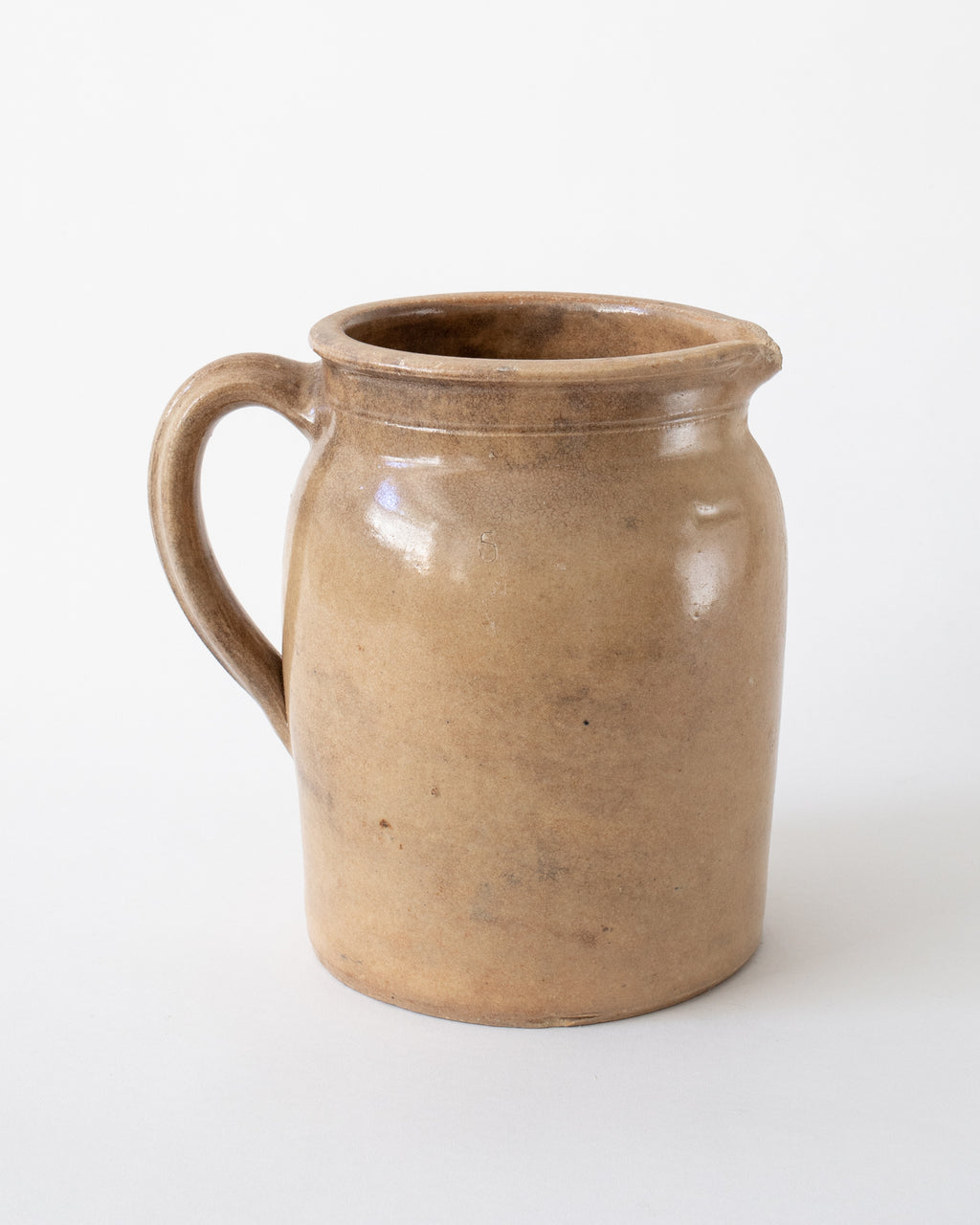 Vintage French Stoneware Pitcher - XXXVII – The Vintage Rug Shop