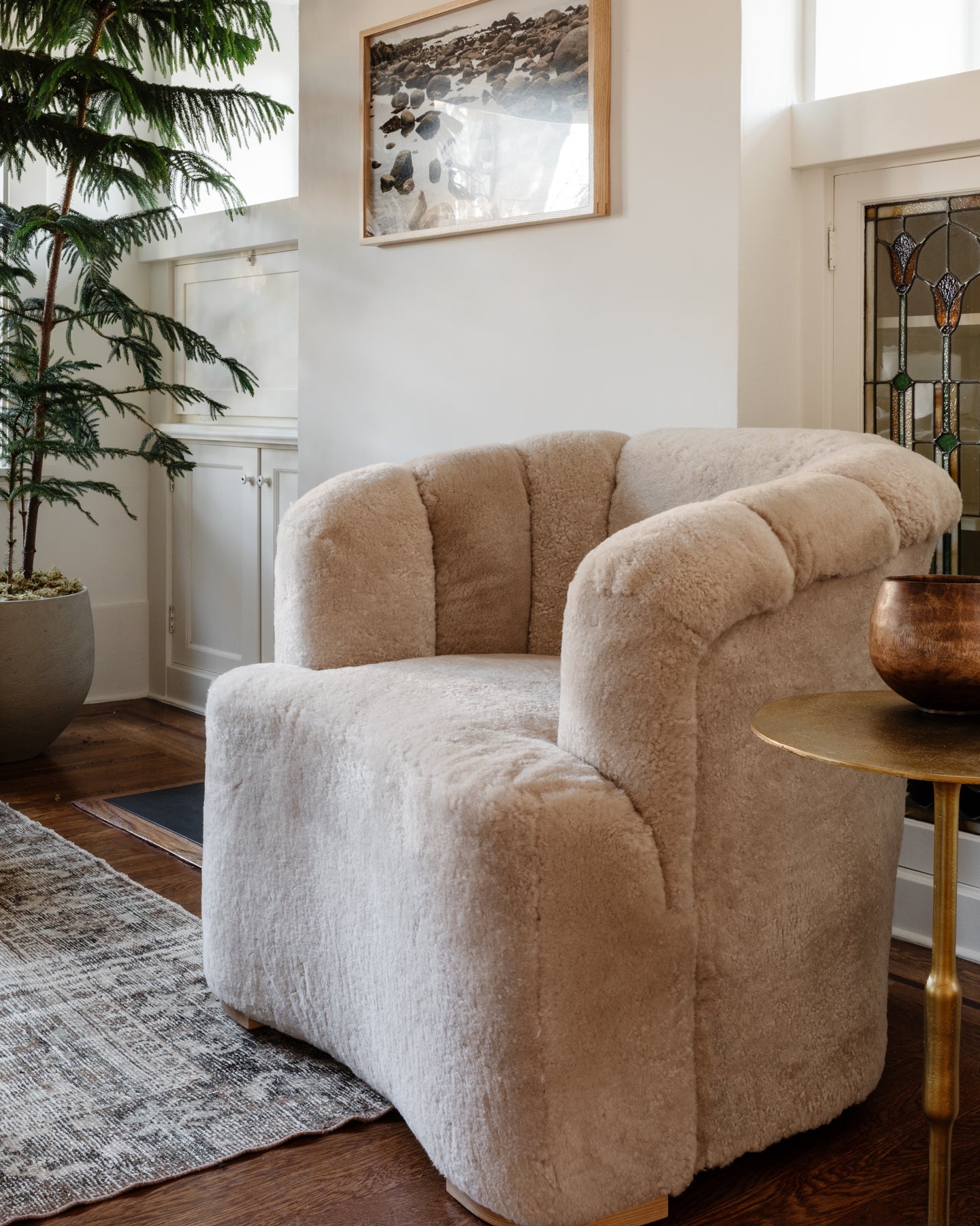 Shearling chair online