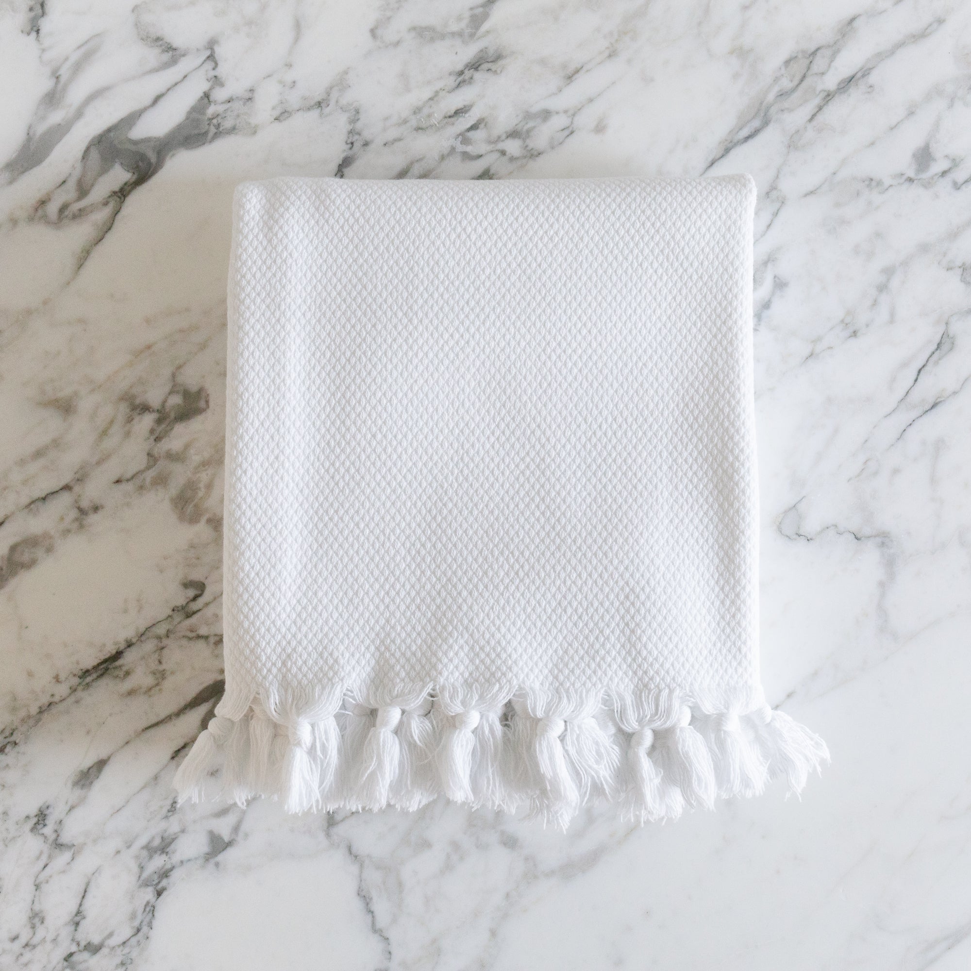 Pamukkale Turkish Towels - White - bath towel