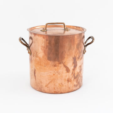 Vintage French Hotel Copper Stock Pot - I