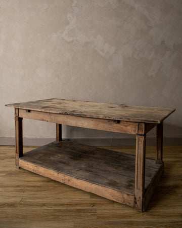 Antique Factory Draping Table