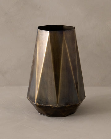 GEOMETRIC IRON VASE