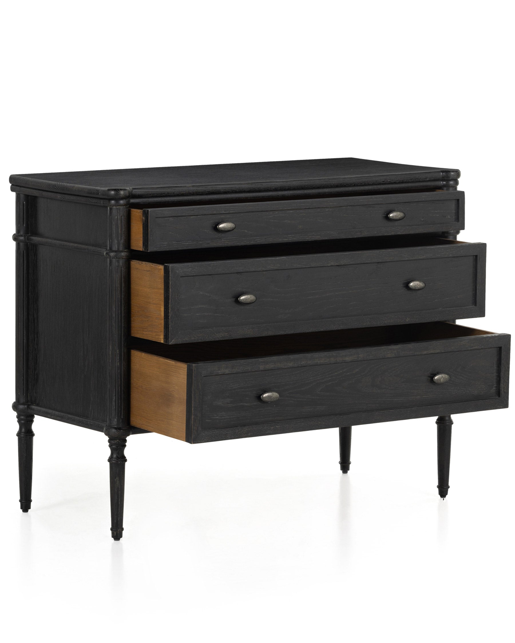 vintage black dresser Wynter 3-Drawer Dresser – The Vintage Rug Shop